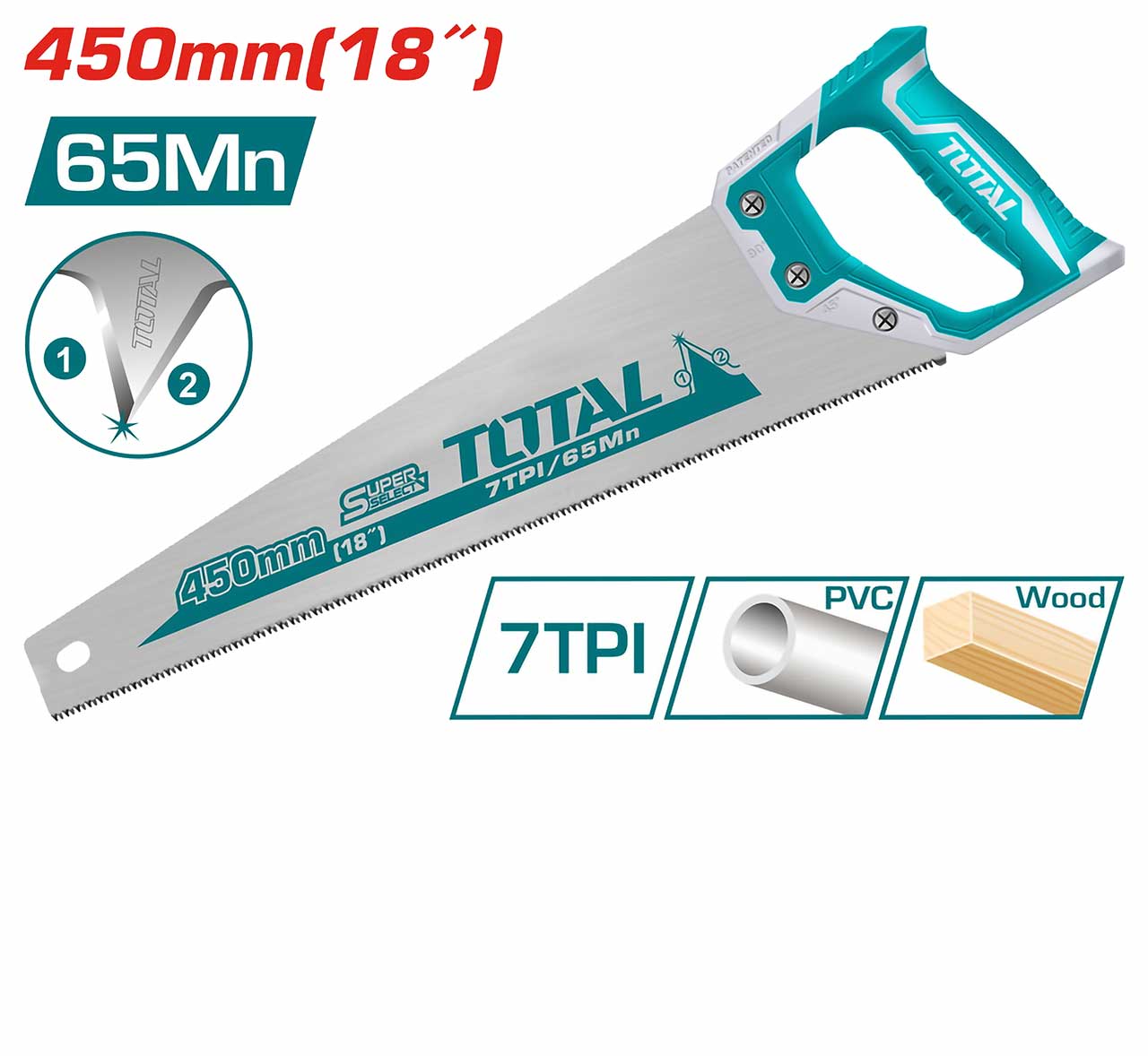 Total Hand Saw 18"/450mm THT55450 Total